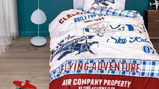 Lenjerie Copii Flying Gri (Bumbac 100%)