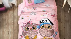Lenjerie Copii Puhu Roz (Bumbac 100%)