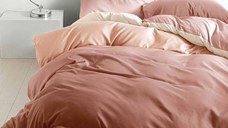 Lenjerie cu Elastic 180x200 Accent Dry Rose (Bumbac Satinat)
