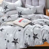 Lenjerie cu Elastic 180x200 Crayon Star, 6 Piese (Finet) - 1