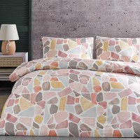 Lenjerie cu elastic Alvy Roz, 160x200 (Bumbac 100%) - 1