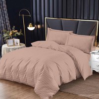 Lenjerie Damasc cu elastic 180x200 Bright V6 Bej inchis (Finet) - 1