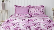 Lenjerie de pat TAC Vesta Lila, 6 piese, bumbac satinat Satin Deluxe