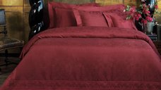 Lenjerie de pat Valeron Dorian Burgundy, King Size, 6 piese, bumbac egiptean