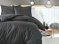 Lenjerie Elegant Stripe Antracit (Satin Deluxe) - 1