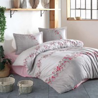 Lenjerie Family Lorinda Roz cu 2 cearsafuri de Pilota (Bumbac 100%) - 2