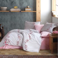 Lenjerie Family Lorinda Roz cu 2 cearsafuri de Pilota (Bumbac 100%) - 3