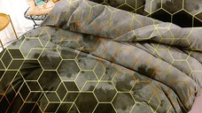 Lenjerie Geometric Grey 6 Piese (Finet)