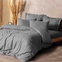 Lenjerie Plaid Gri (Bumbac 100%) - 1