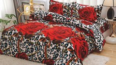 Lenjerie Rose Leopard 4 Piese (Cocolino)