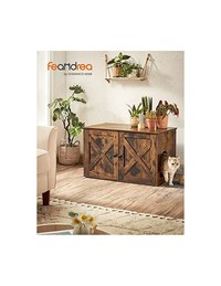 Litiera pentru pisici, Feandrea, 53 x 80 x 50 cm, Maro - 2