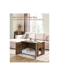 Litiera pentru pisici, Feandrea, 53 x 80 x 50 cm, Maro - 3