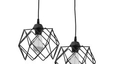 Lustra cu 2 lumini Zocie Pako World Negru 30x30x70 cm