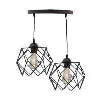 Lustra cu 2 lumini Zocie Pako World Negru 30x30x70 cm - 2