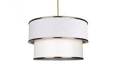 Lustra cu o singura lumina PWL-1089, E27 alb murdar-crem-auriu, 30x70 cm