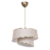 Lustra cu o singura lumina PWL-1127, E27 bej-maro-auriu, 32,5x65 cm - 1