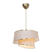 Lustra cu o singura lumina PWL-1127, E27 bej-maro-auriu, 32,5x65 cm - 2