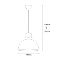 Lustra Dodo Negru 30x30x124 cm - 3