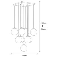 Lustra Efe - 2161 Negru Fumuriu - 10