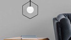 Lustra Geometri - 11075 Negru/Alb