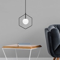 Lustra Geometri - 11075 Negru/Alb - 1