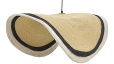 Lustra Hatchie natur negru alb ratan fier 120x120x144 cm