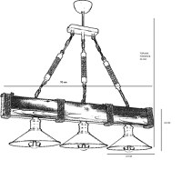 Lustra Kutuk Nuc 70x20x75 cm - 3