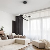 Lustra LED, Artisun, Negru, 56x56x100 cm - 2