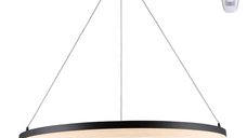 Lustra LED Nebrian Negru 60x60x15 cm
