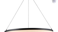 Lustra LED Nebrian Negru 60x60x15 cm