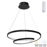 Lustra LED Rexon Negru 49x49x12 cm - 1