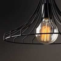 Lustra Mezopotamya Negru 37x126 cm - 8