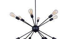 Lustra Ponile metal negru 52x52x100 cm