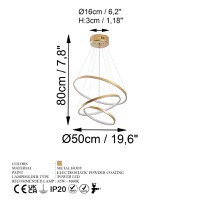 Lustra Simit Auriu 50x80x50 cm - 9