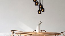 Lustra Smoked Gri 50x50x114 cm