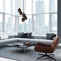 Lustra Smoked Gri 50x50x114 cm - 2