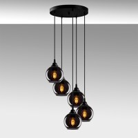 Lustra Smoked Gri 50x50x114 cm - 7