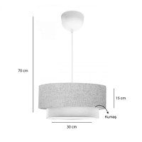 Lustra Sombre tesatura crem 30x15x70 cm - 2