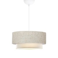 Lustra Sombre tesatura gri cu crem 30x30x70 cm - 1