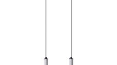 Lustra suspendata Rea Gri din beton - 34x12x113 cm