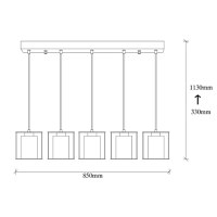 Lustra Swank - 702-5S1 Negru - 3