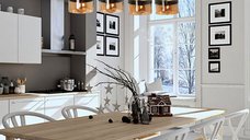 Lustra Vintage Sahra 4 din Metal Cupru cu Capac din Sticla