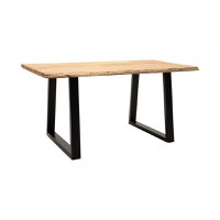 Masa Boho Miles, Pako World, Lemn de salcam grosime 2.5 cm, Natural, 140x80x76 cm - 1
