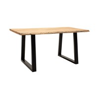 Masa Boho Miles, Pako World, Lemn de salcam grosime 2.5 cm, Natural, 140x80x76 cm - 1