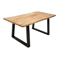 Masa Boho Miles, Pako World, Lemn de salcam grosime 2.5 cm, Natural, 140x80x76 cm - 4
