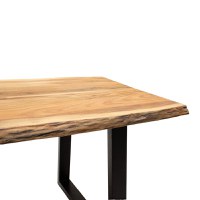 Masa Boho Miles, Pako World, Lemn de salcam grosime 2.5 cm, Natural, 140x80x76 cm - 5