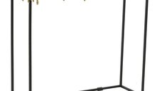 Masa consola Bulco metal auriu-negru 80.5x28x72 cm
