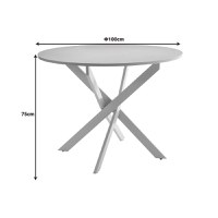 Masa Dammero crem metal 100x100x75 cm - 4