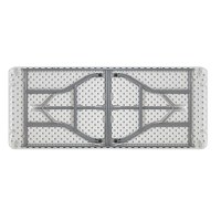 Masa de camping pliabila profesionala Rodeo cadru metalic alba 240x76x74cm - 3