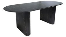 Masa de dining Nembou boho Negru 210x100x76 cm
